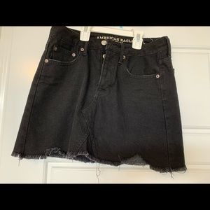 Denim Black Skirt
